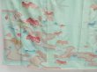 Photo6: 4502T13z780 Vintage Japanese Kimono Silk TSUKESAGE Paulownia Opal Green (6)