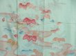 Photo8: 4502T13z780 Vintage Japanese Kimono Silk TSUKESAGE Paulownia Opal Green (8)