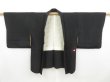 Photo5: 4503T01z510 Vintage Japanese Kimono Silk HAORI Embro Flower Black (5)