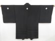 Photo4: 4503T07z400 Vintage Japanese Kimono Silk Men's HAORI Tea utensils Black (4)