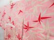 Photo2: 4503T08z420 Antique Japanese Kimono Silk JUBAN Bamboo grass Pink (2)