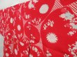 Photo2: 4503T09z510 Vintage Japanese Kimono Silk JUBAN Chrysanthemum Red (2)