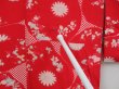 Photo5: 4503T09z510 Vintage Japanese Kimono Silk JUBAN Chrysanthemum Red (5)