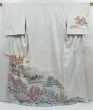 Photo1: 4503T13z1090  Japanese Kimono Silk ARTIST WORK TSUKESAGE Flowers (1)