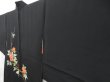 Photo2: 4504T01z610 Vintage Japanese Kimono Silk HAORI Peony Black (2)