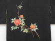 Photo3: 4504T01z610 Vintage Japanese Kimono Silk HAORI Peony Black (3)