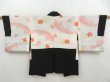 Photo6: 4504T01z610 Vintage Japanese Kimono Silk HAORI Peony Black (6)