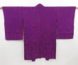 Photo4: 4504T02z390 Antique Japanese Kimono Silk HAORI Flowers Purple (4)