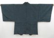 Photo1: 4504T03z580 Vintage Japanese Kimono Silk Men's HAORI Mountain Green-Gray (1)