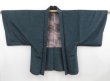 Photo4: 4504T03z580 Vintage Japanese Kimono Silk Men's HAORI Mountain Green-Gray (4)