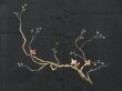 Photo3: 4504T04z540 Vintage Japanese Kimono Silk HAORI Branch Embro Black (3)