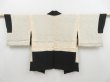 Photo7: 4504T04z540 Vintage Japanese Kimono Silk HAORI Branch Embro Black (7)