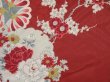 Photo4: 4504T05z480 Vintage Japanese Kimono Jinken HAORI Yukiwa Red-Brown (4)