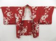 Photo5: 4504T05z480 Vintage Japanese Kimono Jinken HAORI Yukiwa Red-Brown (5)