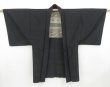 Photo4: 4504T06z670 Vintage Japanese Kimono Silk Men's HAORI Dog Black (4)