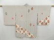 Photo1: 4504T07z700 Vintage Japanese Kimono Silk HAORI  Light gray (1)