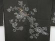 Photo3: 4504T08z560 Vintage Japanese Kimono Silk HAORI Phoenix Dark gray-olive (3)