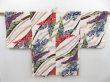 Photo1: 4504T09z630 Vintage Japanese Kimono Silk HAORI Flowers Off-white (1)