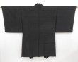 Photo4: 4504T11z610 Vintage Japanese Kimono Silk Men's HAORI Gourd Black (4)