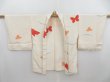 Photo5: 4504T14z520 Vintage Japanese Kimono Silk HAORI Butterfly Off-white (5)