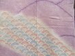 Photo3: 4505T01z610  Japanese Kimono Silk SHIBORI HAORI Seigaiha Light purple (3)