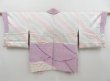 Photo6: 4505T01z610  Japanese Kimono Silk SHIBORI HAORI Seigaiha Light purple (6)