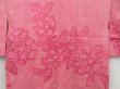 Photo3: 4505T02z520 Vintage Japanese Kimono Silk SHIBORI HAORI Flower Red-Pink (3)