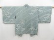 Photo1: 4505T03z420 Vintage Japanese Kimono Silk SHIBORI HAORI Bamboo grass (1)