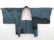 Photo5: 4505T05z490 Vintage Japanese Kimono Silk SHIBORI HAORI Steel blue (5)