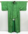 Photo8: 4506T03z790  Japanese Kimono Silk TSUMUGI  Green (8)