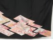 Photo7: 4506T04z1310  Japanese Kimono Silk TOMESODE Peony Black (7)