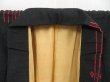 Photo7: 4506T06z910 Vintage Japanese Kimono Silk TSUMUGI  Black Silver thread (7)