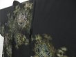 Photo2: 4506T07z610 Vintage Japanese Kimono Silk HAORI Chrysanthemum Black (2)