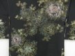 Photo3: 4506T07z610 Vintage Japanese Kimono Silk HAORI Chrysanthemum Black (3)