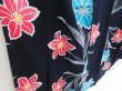 Photo3: 4506T11z530  Japanese Kimono Cotton YUKATA Lily Indigo (3)