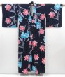 Photo8: 4506T11z530  Japanese Kimono Cotton YUKATA Lily Indigo (8)