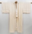 Photo6: 4506T12z560 Vintage Japanese Kimono Rinzu Silk JUBAN Sayagata Off-white (6)