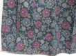 Photo4: 4509T02z790 Vintage Japanese Kimono Silk TSUMUGI Flowers Dark gray (4)