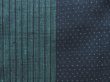 Photo6: 4509T04z880 Vintage Japanese Kimono Silk TSUMUGI  Dark gray (6)