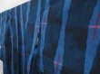 Photo2: 4509T05z880 Vintage Japanese Kimono Silk TSUMUGI  Blue Black (2)