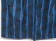 Photo4: 4509T05z880 Vintage Japanese Kimono Silk TSUMUGI  Blue Black (4)