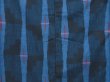 Photo5: 4509T05z880 Vintage Japanese Kimono Silk TSUMUGI  Blue Black (5)