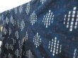 Photo2: 4509T06z830 Vintage Japanese Kimono Silk TSUMUGI  Navy (2)