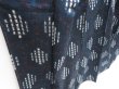 Photo3: 4509T06z830 Vintage Japanese Kimono Silk TSUMUGI  Navy (3)