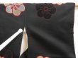 Photo8: 4509T07z910 Vintage Japanese Kimono Silk TSUMUGI Chrysanthemum Black (8)