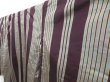 Photo2: 4509T10z680 Vintage Japanese Kimono Silk TSUMUGI Stripe Grape (2)