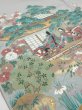 Photo3: 2N03z240  Japanese Kimono Silk  FABRIC Japanese palace garden Gray 63.8x28.3 (3)