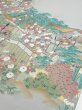 Photo2: 2N04z250  Japanese Kimono Silk  FABRIC Japanese palace garden Gray 63.8x28.7 (2)