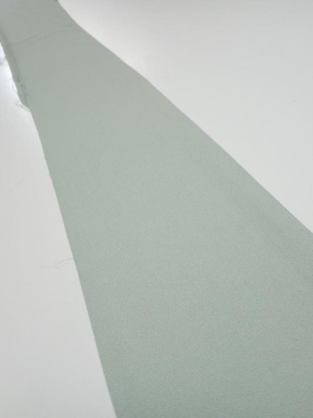 Photo1: 2M06z50  Japanese Kimono Silk  FABRIC Plain Opal Green 64.6x7.3 (1)