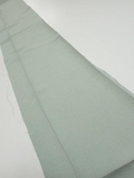 Photo1: 2M08z30  Japanese Kimono Silk  FABRIC Plain Opal Green 37.8x6.7 (1)